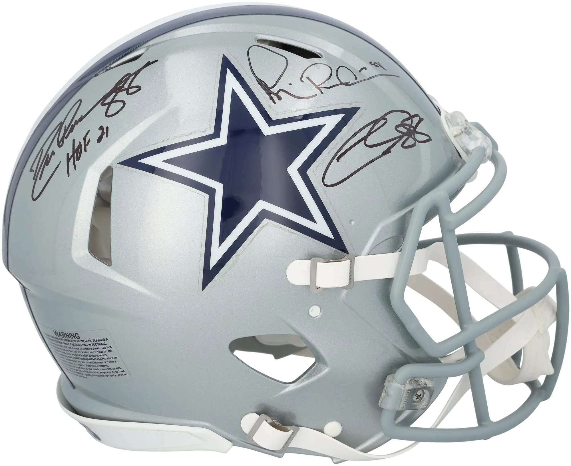 Michael Irvin, CeeDee Lamb, and Drew Pearson Dallas Cowboys Autographed Riddell Speed Authentic Helmet - Fanatics Authentic Certified