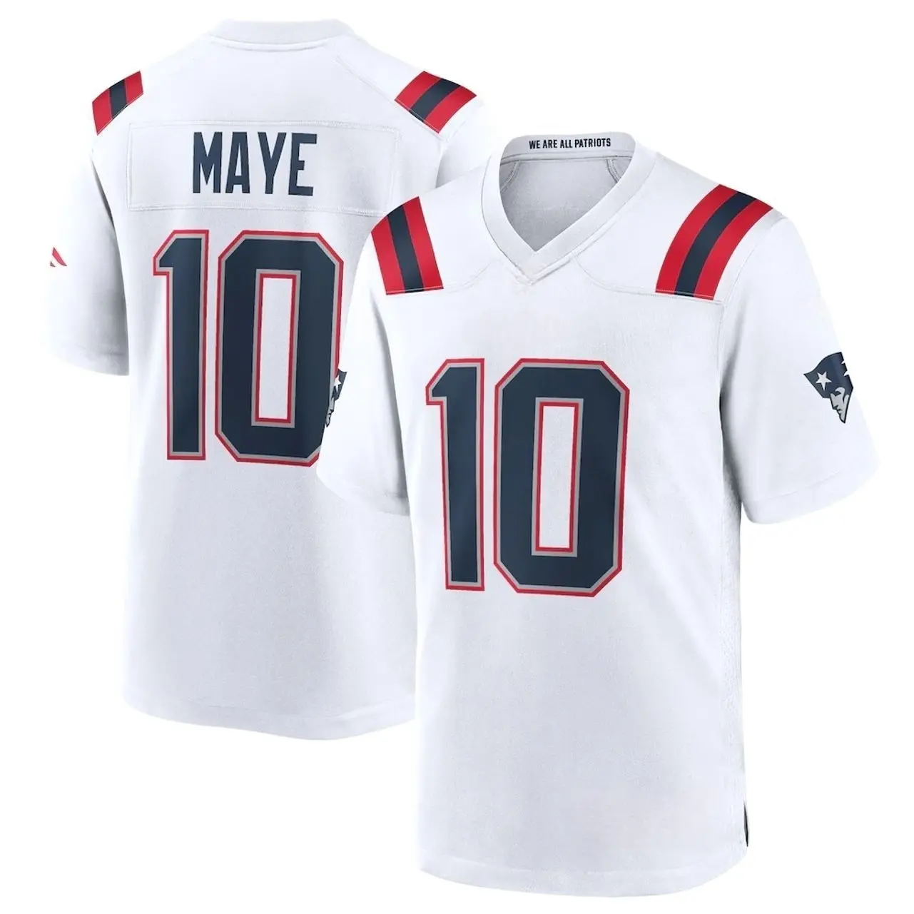 Unisex Football inspired by Maye 10 New England Game Player Game Jersey - White