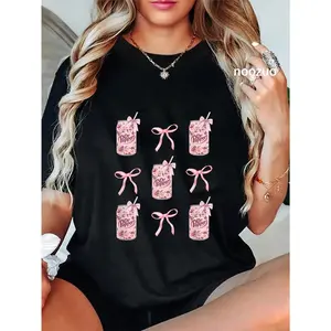🎉 100% Cotton Dr Pep Pink Floral Bow Coquette Cute Girly Aesthetic T-Shirt