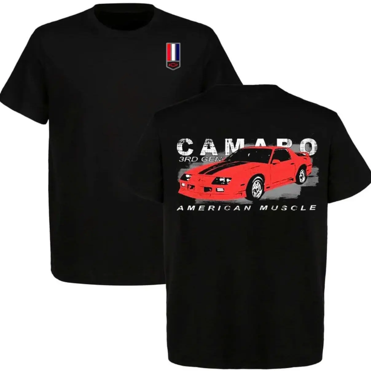 Camaro 3rd Gen T-Shirt, Chevy Gang Graphic Tee, 90s Muscle Car Streetwear for Enthusiasts