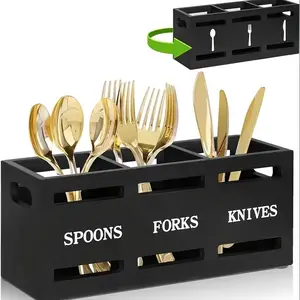 Kitchen Utensil Holder, Durable Storage Box for Spoons, Forks, Knives with Strong Iron Handle Design for Easy Mobility, Ideal for Home Organization Container