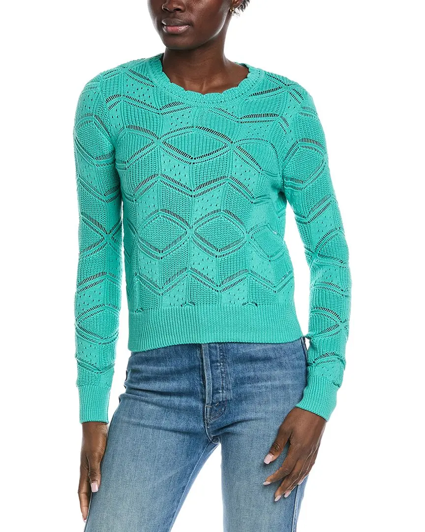 Autumn Cashmere Fancy Shaker Stitch Sweater
