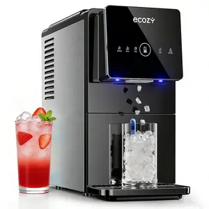 <Ice on Tap for Every Match!>ecozy Nugget Ice Makers Dispenser 40 lbs Per Day Pebble Sonic Ice Machine Countertop, Touch-Free Ice, Self-Cleaning, Mistalo Drop Slim for Home Kitchen Office