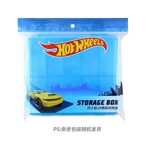 New Sale Original Hot Wheels Car Model 10 Compartment Storage Box Boys' Toy Car Model Dust Box Collection Box Organizing Box Car