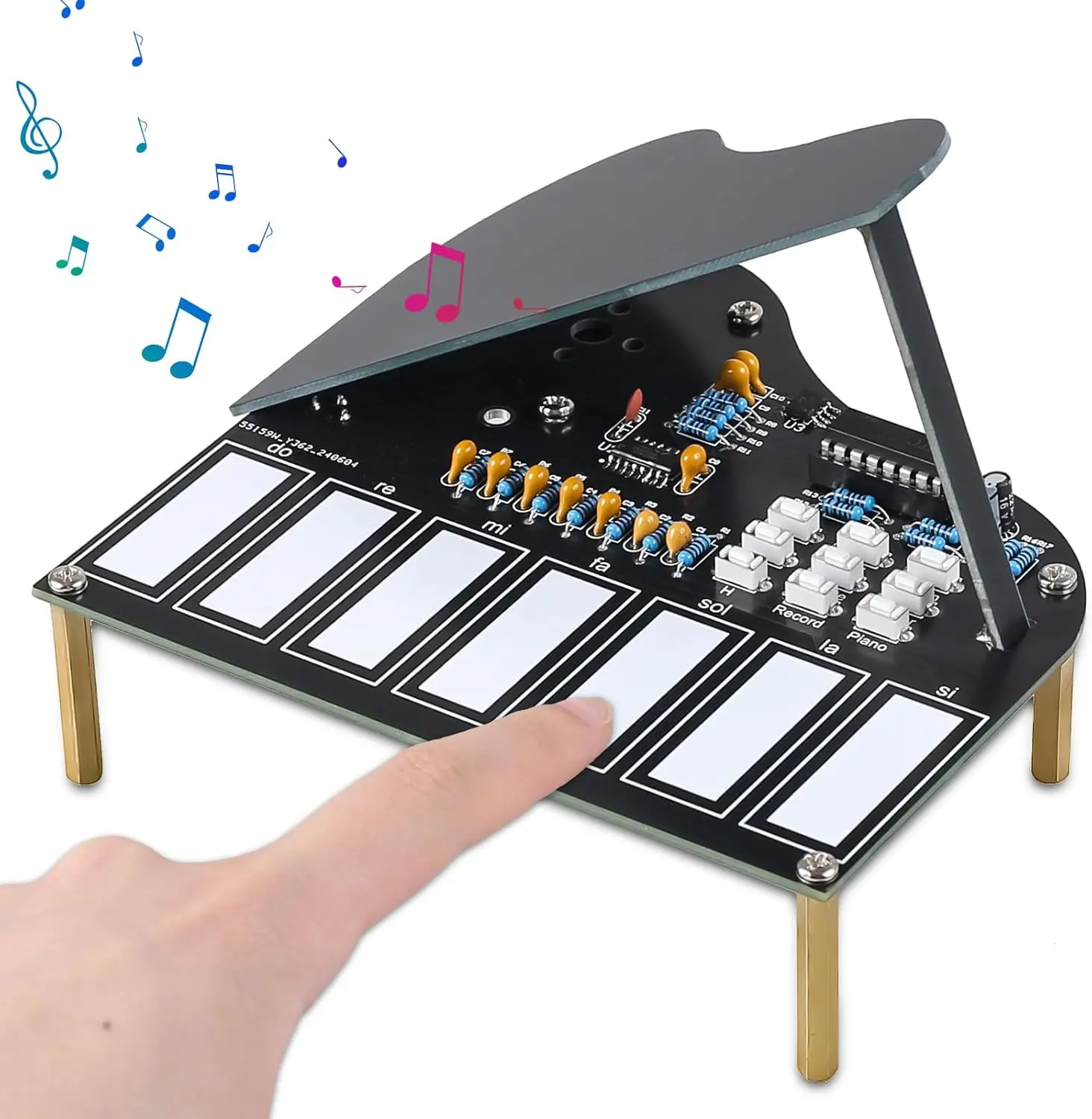 Soldering Practice Kit, 7 Keys Soldering Project with 3 Tones, Electronic  Instrument Early Learning Educational DIY Soldering Kit for Home School Learning soldering Musical Record Button Piano Melodies project