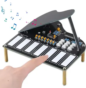 Soldering Practice Kit, 7 Keys Soldering Project with 3 Tones, Electronic  Instrument Early Learning Educational DIY Soldering Kit for Home School Learning soldering Musical Record Button Piano Melodies project