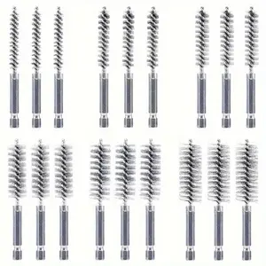 18 Pcs Short Pipe Brush Hex Gun Brush 304 Stainless Steel Copper Wire Brush Hexagon Handle Wire Brush Set Stainless Steel Wire Brush with Hexagon Handle, Suitable for Electric Drill (0.8 Cm, 1 Cm, 1.2 Cm, 1.5 Cm, 1.7 Cm, 1.9 Cm), Cleaning Supplies, Cle su