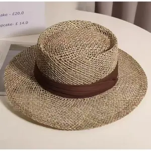 French Hollow Out Flat Top Straw  for Women – Summer Beach Vacation Wide Brim Sun Cap, Breathable UV Protection Sun  for Resort, Pool, Garden Adjustable Leopard Print Baseball arthur morgan