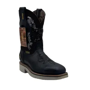 Work Boot Bawyno Azul Steel Toe Work Tx W31 Doble Densidad