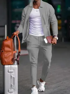 Men's Minimalist Summer Set, Slimming Sportswear Ensemble, Full Set for Men, Trendy Style, Perfect for Warm Weather, Athleisure Wear