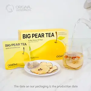 Cough-relieving Tea Big Pear Tea 3pcs Big Pear Tea 152g(19g×8pack) Caffeine Free Individual Packaging With Goji Berry Red Dates Pear Lily Snow Fungus And Rock Sugar