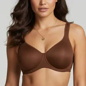HSlA Joan Comfortzone Soft T-Shirt Unlined No Padding Full Coverage  Underwire Plus Size Minimizer Bra Everyday Bra SpringStatements