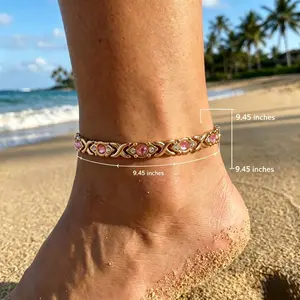 Luxury Energy Magnet Bracelet for Women – Eco-Friendly Alloy, Sparkling Diamonds, Adjustable Wristband, Ideal Valentine's & Christmas Gift"