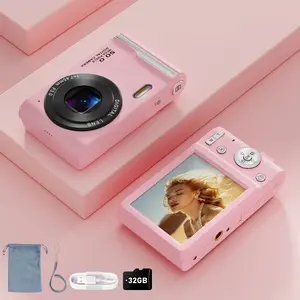 HD Digital Camera, UHD 4K Digital Camera with 32GB Memory Card, 50 Megapixel 16x Digital Zoom Digital Camera, Shake Proof Portable YouTube Compact Point and Shoot Camera