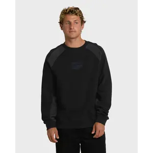 BILLABONG Men's Bad Dog Crewneck Sweatshirt, Loose Fit Embroidered Soft Fleece Crewneck Sweatshirt, Casual Everyday