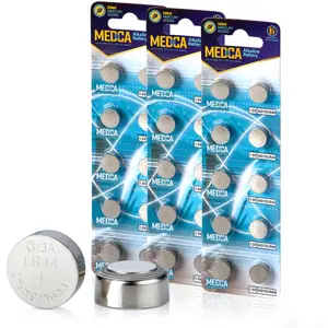 MEDca LR44 Batteries - 120 Count Pack - 1.5V Alkaline AG13 357 303 SR44 Battery Button Coin Cell Batteries for Hearing Aids and Hearing Amplifiers Electronic Handy