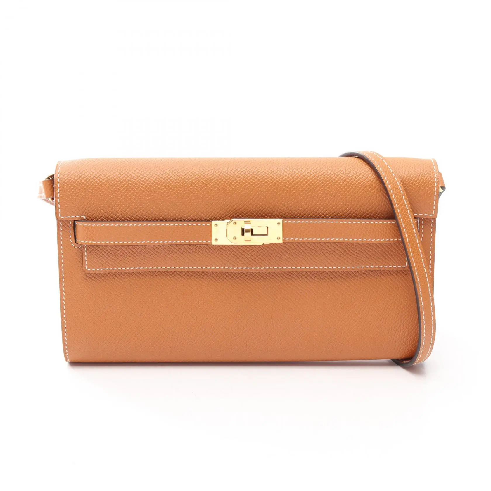 Pre-owned HERMÈS Calfskin Shoulder Bags Hermes Kelly Long To Go Shoulder Bag