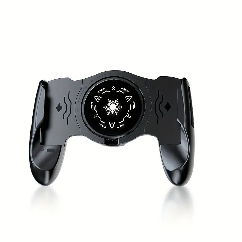 Black Gaming Thumb Grip Controller with Ergonomic Grip, RGB Lights, USB Plug Phone Cooler - Compact Cooling Handle Accessory for Gamers, Compatible with Mobile Gaming Consoles & Smartphones, Thumb Grip Controllers