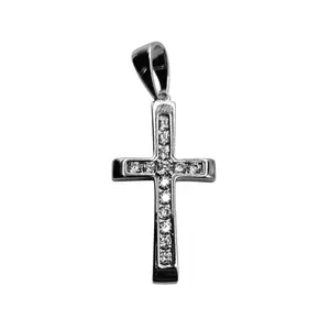 Silver 925 Cross Pendant with Cubic Zirconia