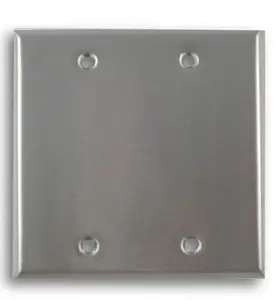 Blank Dual Gang Stainless Steel Wall Plate