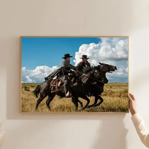 [NO FRAME] Tombstone Vintage Western Movie Poster – Wyatt Earp & Doc Holliday Walking Scene Wall Art, Classic Cowboy Film Print, Rustic Man Cave Decor