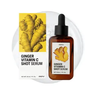 delphyr Ginger Vitamin C Shot Serum | Daily brightening serum with Ginger Extract & Vitamin C | Targets dark spots and dullness | Korean vegan skincare for all skin types
