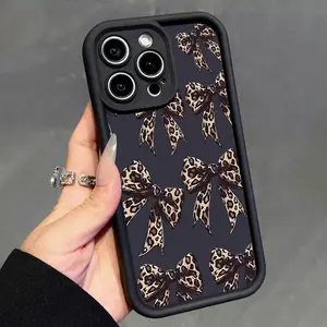 Bowknot Pattern Phone Case, Cute Phone Protective Cover, Phone Accessory Compatible with iPhone 11 12 13 14 15 Pro Max, Casing, Shockproof Phone Cover