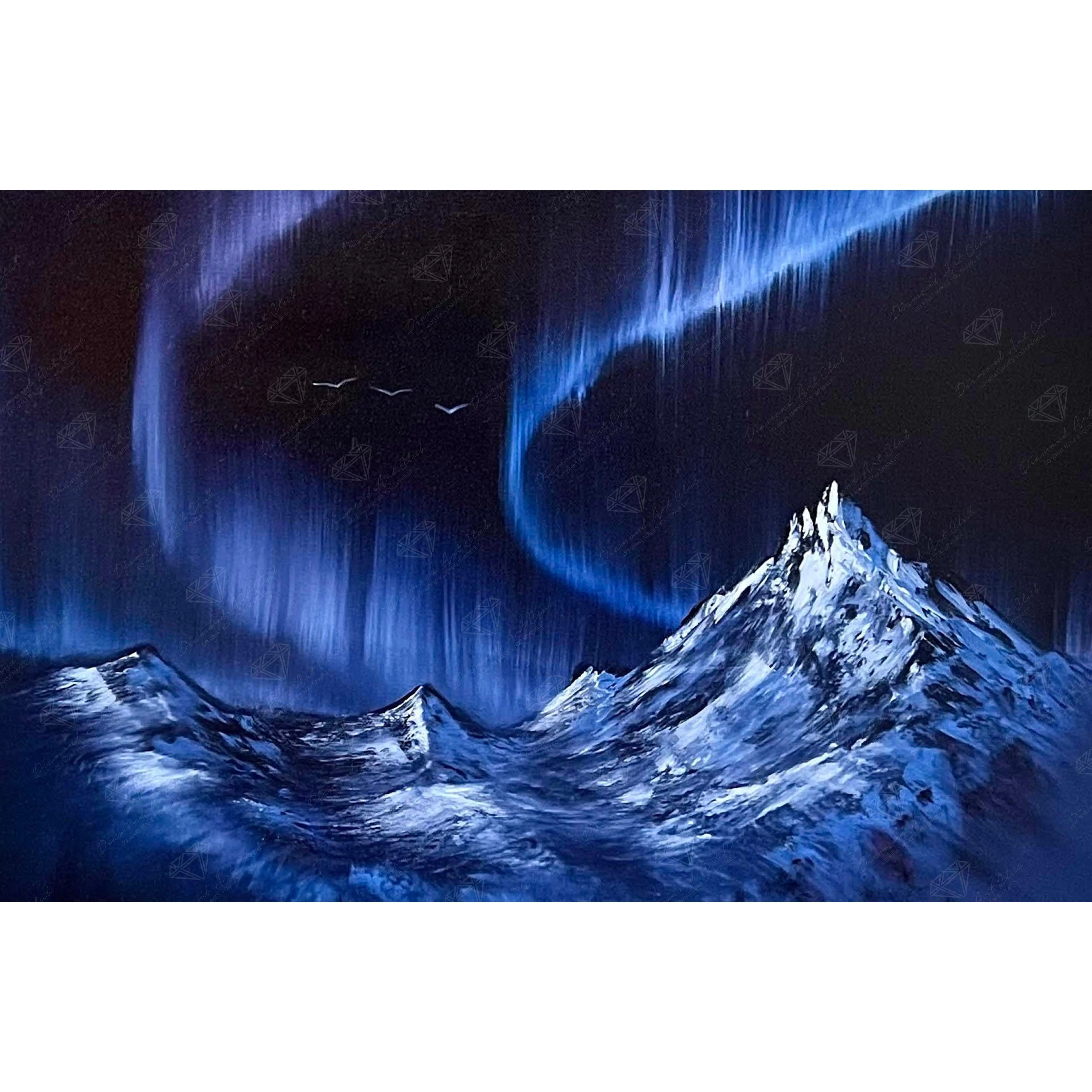 Diamond Art Club® Blue Aurora Mountains Diamond Painting Kit