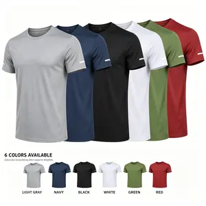 Men's 6-Pack Loose Fit Activewear Performance T-Shirts, Quick-Dry Moisture-Wick Athletic Gym Tees, Lightweight Breathable Reflective Stripe Training Shirts for Running, Hiking,summervibes