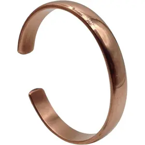 Hand Forged 100% Copper Bracelet - Unisex Solid High Gauge Pure Copper Jewelry for Men & Women
