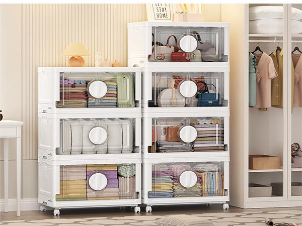 BROVIEW V9 360Qt/480Qt Stackable Storage Bins with Lids, Closet Organizers and Storage Drawer, Collapsible Storage Bin with Wheels, Plastic Cabinet for Home Toy Clothes Dorm Organizer BROVIEW V9 360Qt/480Qt Stackable Storage Bins with Lids, Closet Organizers and Storage Drawer, Collapsible Storage Bin with Wheels, Plastic Cabinet for Home Toy Clothes Dorm Organizer