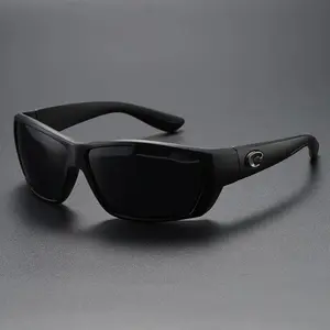 COSTA Polarized Sunglasses for Men, Durable Black Frame Mirror Lens Sport Shades for Driving Fishing Outdoor Wear Full Box