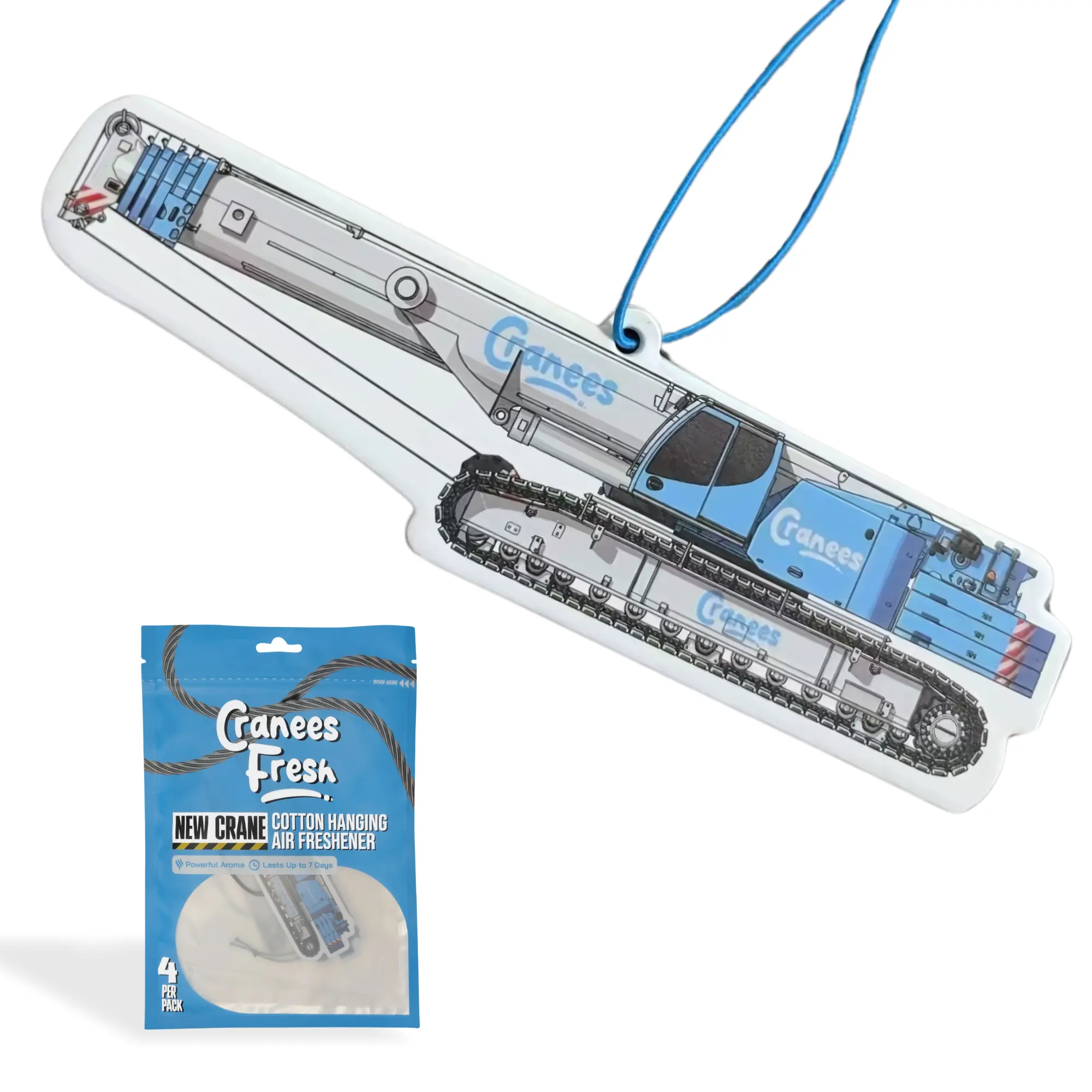 New Crane Hanging Air Freshener - New Cab Scent for Trucks, Crane Cabs, Tool Lockers, Fleets & Industrial Equipment Assorted - Car Odor Remover & Car Fragrance
