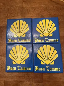 Buen Camino Scallop Shell Coasters  - Ceramic