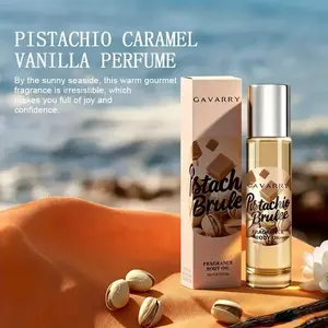 Caramel Almond Women's Perfume Rollerball Bottle, Floral Fruity Sweet Scented, Contains Vanilla & Caramel, Boosts Confidence, Ideal for Daily Wear or Parties, Single Item Pack