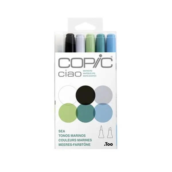 Copic - Ciao Marker Set - Sea, 6 pk