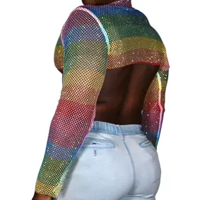 Gay pride MCE rhinestone long sleeve shoulder shrug Gay pride MCE rhinestone long sleeve shoulder shrug