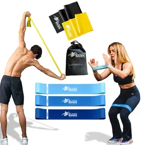 Pro Balance Bands - Mini Loop & Stretch Resistance Bands Set of 5 w/Workout Library & Meal Plan, 100% Natural Latex for Yoga, Strength, Muscle Toning & Rehab, Train w/Gold Medalist Caroline Marks