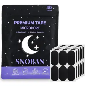SNOBAN Premium Micropore Mouth Tape for Sleep 30 Pcs Gentle Breathable Hypoallergenic Medical Adhesive Reduce Snoring Pack of 30