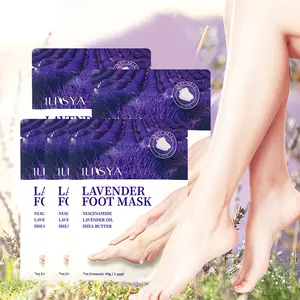 ilisya lavender hydro foot mask 5-piece set - intensive moisture surge - hydrated heels in 10 mins - lazy-day essential