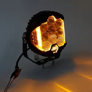 5.5 Inch Round LED Offroad Light | White & Amber DRL Driving Light for Jeep Truck ATV UTV cars
