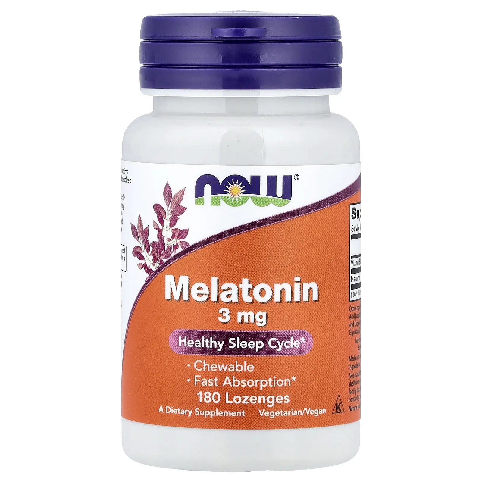 NOW Foods Melatonin, 180 Lozenges