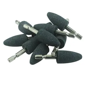 JUNLIXN 10 count 20 mm  Shape Rotary Grinding Stone with 1/4-Inch Hex Shank Abrasive Stone Mounted Grinding Point for Drill