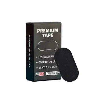 Anti-Snore Sleep Aid Mouth Guard Patch, Elastic Cloth Material, Oval Shape, 30pcs Pack, Snoring Prevention & Comfortable Sleeping Solution