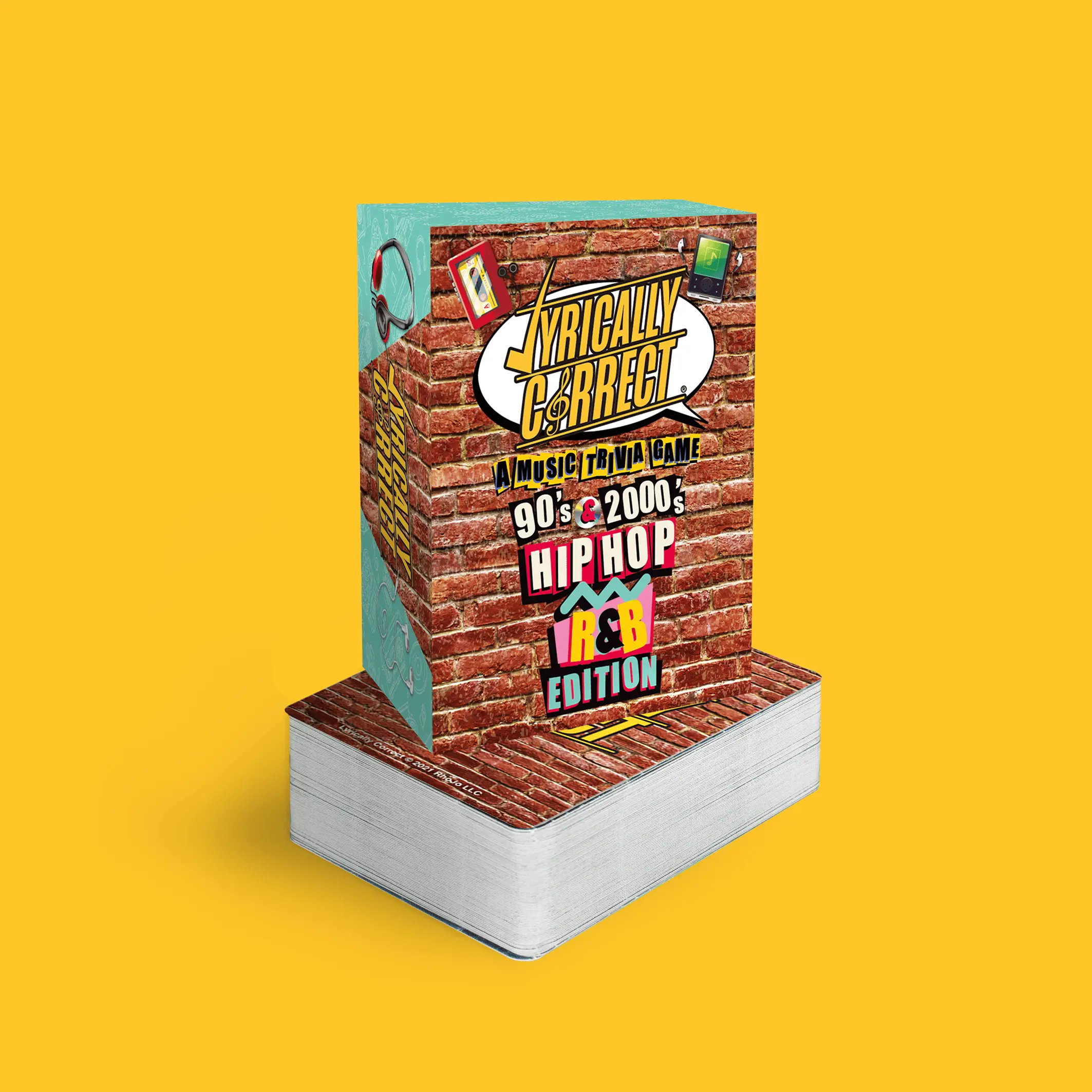 Lyrically Correct Music Trivia Game - '90s & 00s Hip-Hop & R&B Edition with 140 Playing Cards & 10 Challenge Cards for Game Night Fun
