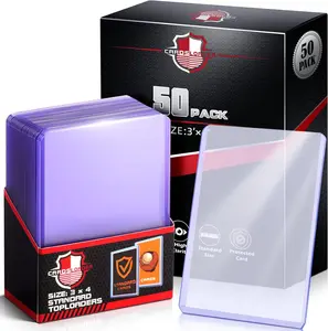 Card Sleeves Top Loaders for Trading Cards, 3" X 4" Hard Plastic Toploaders, Baseball Penny Card Protectors, Trading Card Holder for MTG, TCG, Sports Cards(50 Toploaders) Kitoyz