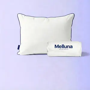Melluna Hotel Pillow — Waterproof & Stain-Resistant Down-Alternative Bed Pillow, Hypoallergenic, Machine Washable, Stays Fluffy, Support for Side/Back/Stomach Sleepers (Standard) All-Season