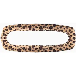 Car Stretchy Rearview Mirror Cover Plush Decorative Interior Accessories Ornaments (Leopard)