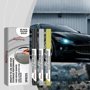 Car Repair Marker Pen for Touching Up Paint Scratches, Restoring Car Color in Gold, Silver, and Black