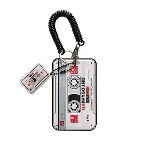 Unique Card Holder with Tape Pattern Design, Cute Hanging Charm, Cool Style for Student ID, Work ID, Other Documents